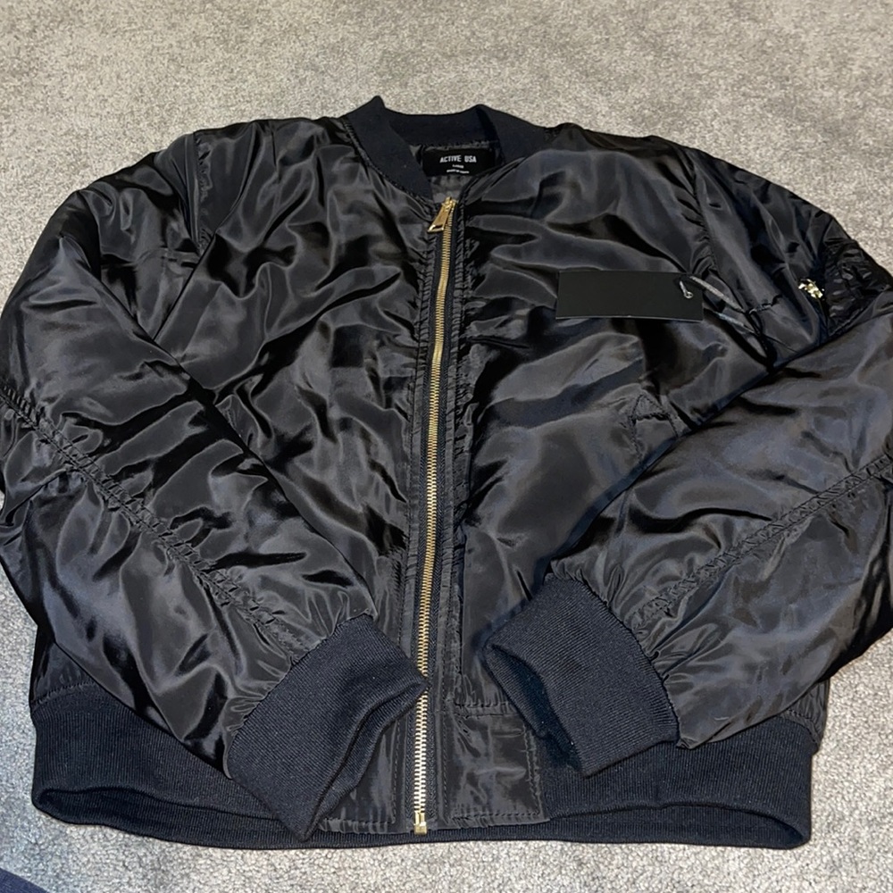 NEW Black Bomber Jacket